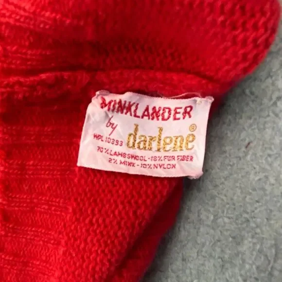 Vintage Minklander Darlene Sweater 38 Small Women Red Lambswool Made in USA - Picture 7 of 10